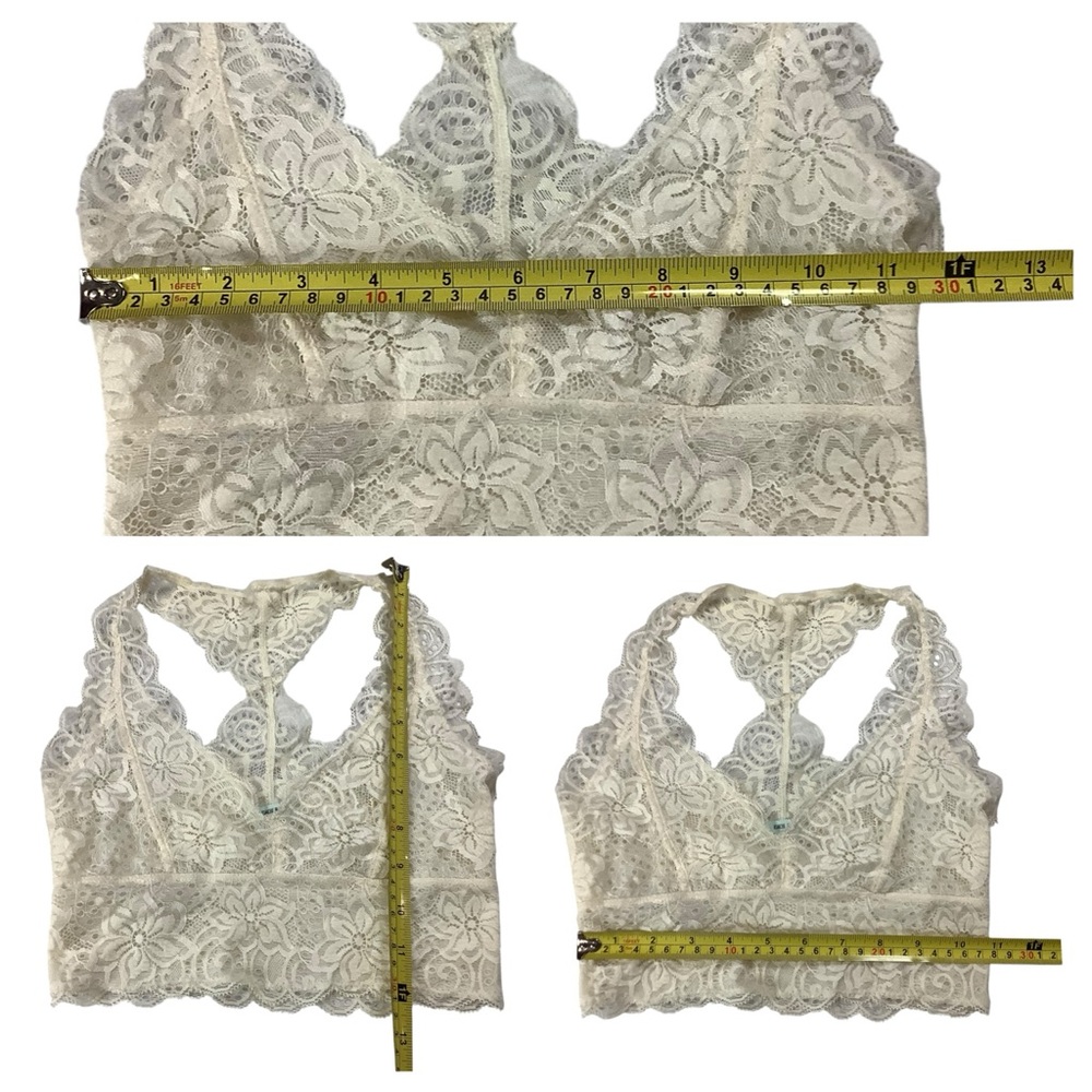 Kimchi Blue lace racerback bralette ivory size S - Picture 6 of 6